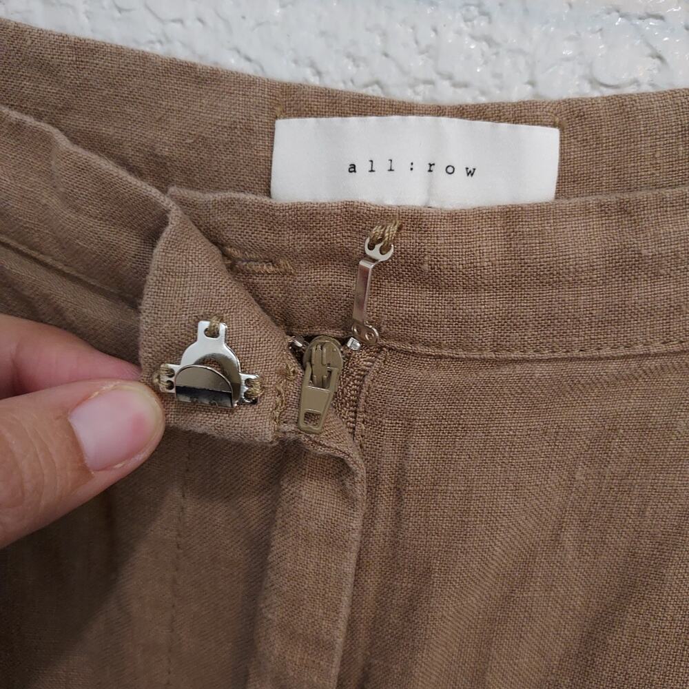 All:Row Beige Linen Long Shorts 8" Inseam Size S - Picture 4 of 10